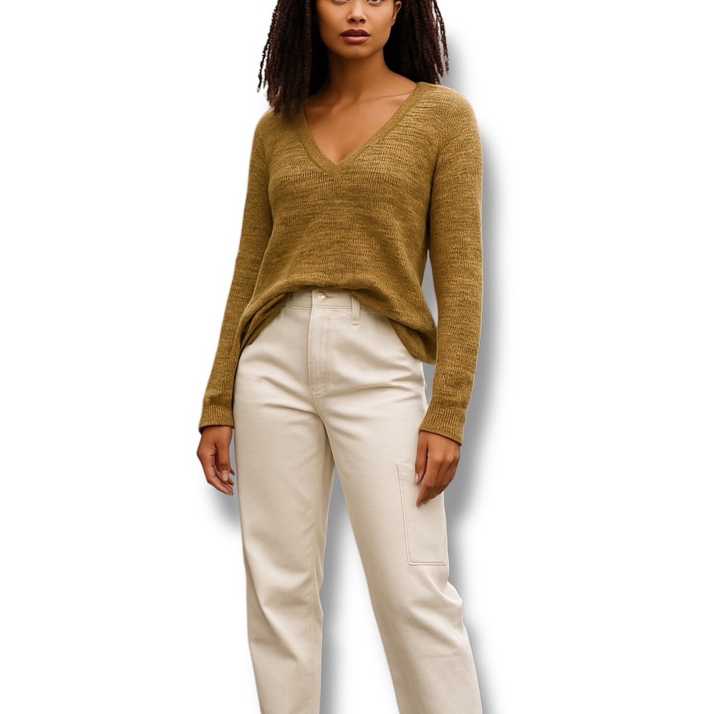 Universal Thread Women’s V Neck Pullover Sweater, Green Variegated, size XL